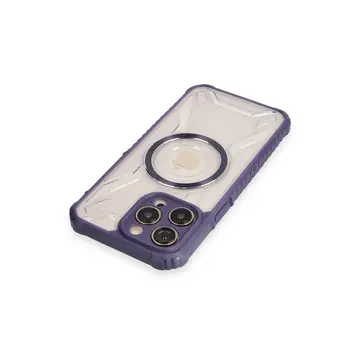 İphone 12 Pro Max Kılıf Prag Magneticsafe Kapak - Derin Mor