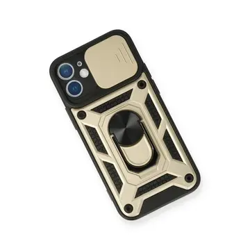 İphone 11 Kılıf Pars Lens Yüzüklü Silikon - Gold