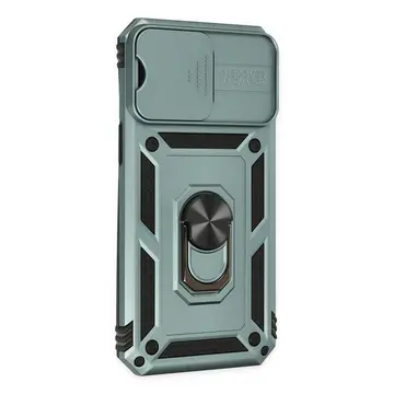 İphone 14 Pro Kılıf Pars Lens Yüzüklü Silikon - Yeşil