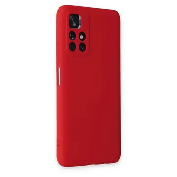 Xiaomi Redmi Note 11t Kılıf Nano İçi Kadife Silikon - Kırmızı