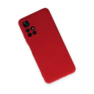 Xiaomi Redmi Note 11t Kılıf Nano İçi Kadife Silikon - Kırmızı