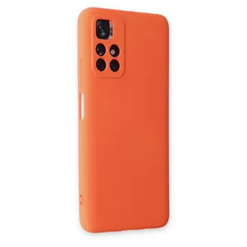 Xiaomi Redmi Note 11t Kılıf Nano İçi Kadife Silikon - Turuncu