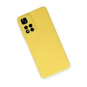Xiaomi Redmi Note 11 Pro Plus 5g Kılıf Nano İçi Kadife Silikon - Sarı