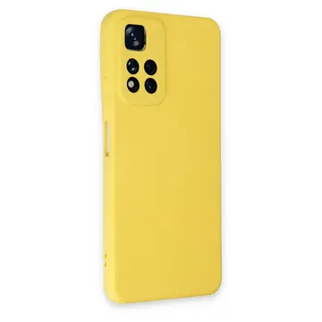 Xiaomi Redmi Note 11 Pro Plus 5g Kılıf Nano İçi Kadife Silikon - Sarı