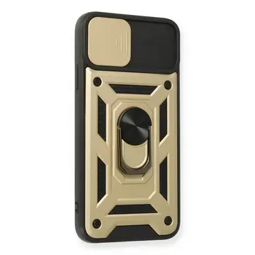 İphone 11 Pro Kılıf Pars Lens Yüzüklü Silikon - Gold
