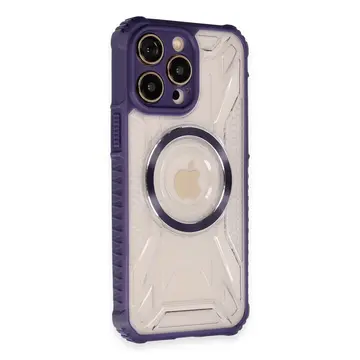 İphone 13 Pro Kılıf Prag Magneticsafe Kapak - Derin Mor