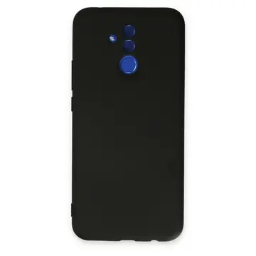 Huawei Mate 20 Lite Kılıf Nano İçi Kadife Silikon - Siyah