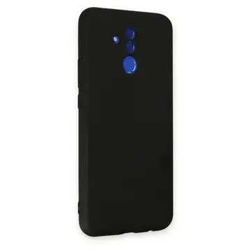 Huawei Mate 20 Lite Kılıf Nano İçi Kadife Silikon - Siyah