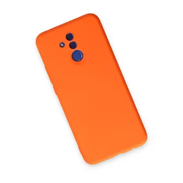 Huawei Mate 20 Lite Kılıf Nano İçi Kadife Silikon - Turuncu