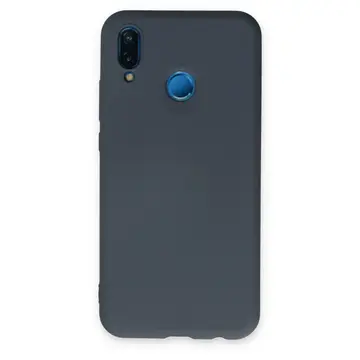 Huawei P20 Lite Kılıf Nano İçi Kadife Silikon - Gri