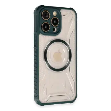 İphone 14 Pro Kılıf Prag Magneticsafe Kapak - Koyu Yeşil