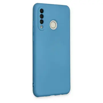 Huawei P30 Lite Kılıf Nano İçi Kadife Silikon - Mavi
