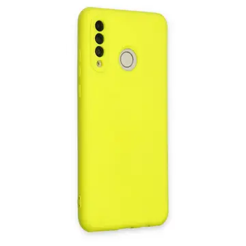 Huawei P30 Lite Kılıf Nano İçi Kadife Silikon - Sarı