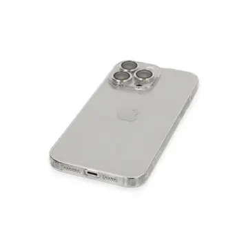 İphone 13 Pro Max Kılıf Luko Lens Silikon - Gümüş