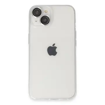 İphone 14 Kılıf Luko Lens Silikon - Gümüş