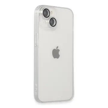 İphone 14 Kılıf Luko Lens Silikon - Gümüş
