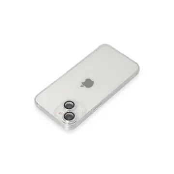 İphone 14 Kılıf Luko Lens Silikon - Gümüş