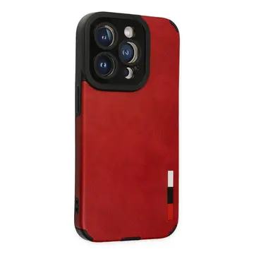 İphone 14 Pro Max Kılıf Loop Deri Silikon - Kırmızı