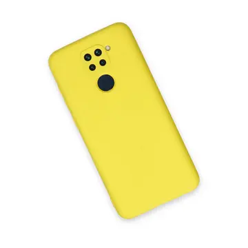 Xiaomi Redmi Note 9 Kılıf Nano İçi Kadife Silikon - Sarı