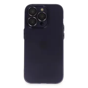 İphone 14 Pro Max Kılıf Luko Lens Silikon - Derin Mor