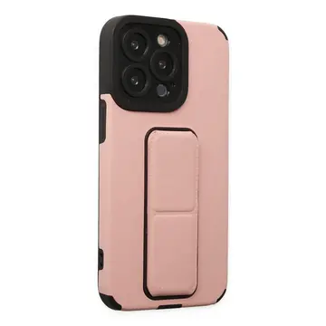 İphone 14 Pro Kılıf Mega Standlı Silikon - Pudra