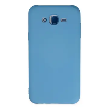 Samsung Galaxy J7 Kılıf Nano İçi Kadife Silikon - Mavi
