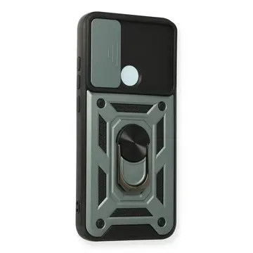 Xiaomi Redmi Note 8 Kılıf Pars Lens Yüzüklü Silikon - Yeşil