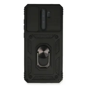 Xiaomi Redmi Note 8 Pro Kılıf Pars Lens Yüzüklü Silikon - Siyah