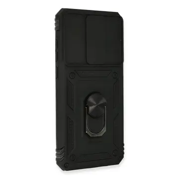 Xiaomi Redmi Note 8 Pro Kılıf Pars Lens Yüzüklü Silikon - Siyah