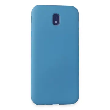 Samsung Galaxy J7 Pro / J730 Kılıf Nano İçi Kadife Silikon - Mavi