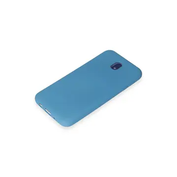 Samsung Galaxy J7 Pro / J730 Kılıf Nano İçi Kadife Silikon - Mavi