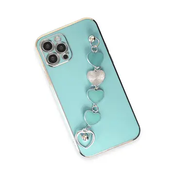 İphone 12 Pro Max Kılıf Esila Silikon - Su Yeşili