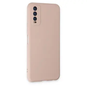 Vivo Y11s Kılıf Nano İçi Kadife Silikon - Pudra