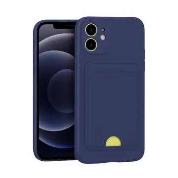 İphone 11 Kılıf Kelvin Kartvizitli Silikon - Lacivert