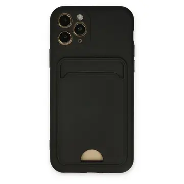 İphone 11 Pro Kılıf Kelvin Kartvizitli Silikon - Siyah