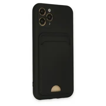 İphone 11 Pro Kılıf Kelvin Kartvizitli Silikon - Siyah