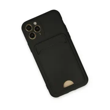 İphone 11 Pro Kılıf Kelvin Kartvizitli Silikon - Siyah