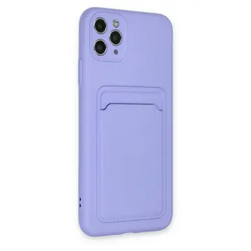 İphone 11 Pro Max Kılıf Kelvin Kartvizitli Silikon - Lila