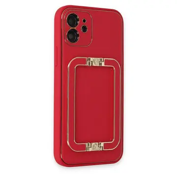 İphone 12 Kılıf Coco Elit Kapak - Kırmızı