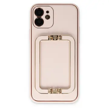 İphone 12 Kılıf Coco Elit Kapak - Pudra