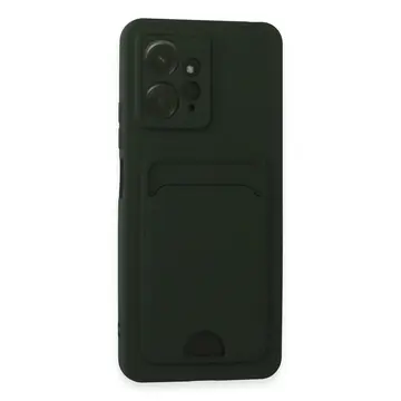 Xiaomi Redmi Note 12 4g Kılıf Kelvin Kartvizitli Silikon - Koyu Yeşil