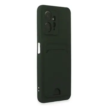 Xiaomi Redmi Note 12 4g Kılıf Kelvin Kartvizitli Silikon - Koyu Yeşil
