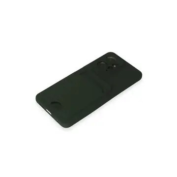 Xiaomi Redmi Note 12 4g Kılıf Kelvin Kartvizitli Silikon - Koyu Yeşil