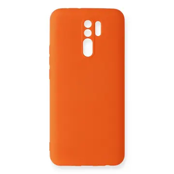 Xiaomi Redmi 9 Kılıf Nano İçi Kadife Silikon - Turuncu