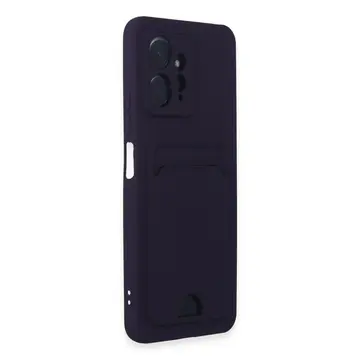 Xiaomi Redmi Note 12 4g Kılıf Kelvin Kartvizitli Silikon - Derin Mor
