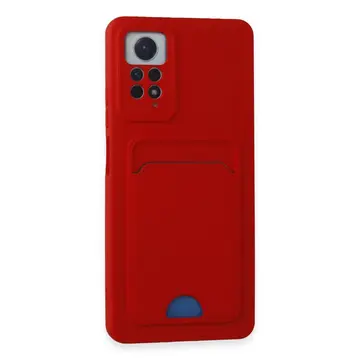 Xiaomi Redmi Note 12 Pro 4g Kılıf Kelvin Kartvizitli Silikon - Kırmızı