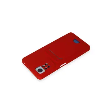Xiaomi Redmi Note 12 Pro 4g Kılıf Kelvin Kartvizitli Silikon - Kırmızı