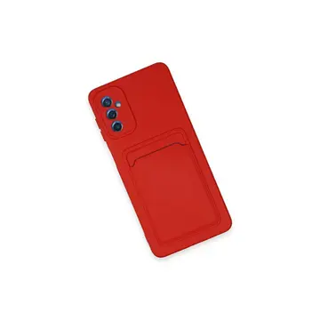 Samsung Galaxy A14 4g Kılıf Kelvin Kartvizitli Silikon - Kırmızı