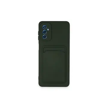 Samsung Galaxy A14 4g Kılıf Kelvin Kartvizitli Silikon - Koyu Yeşil