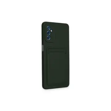 Samsung Galaxy A14 4g Kılıf Kelvin Kartvizitli Silikon - Koyu Yeşil